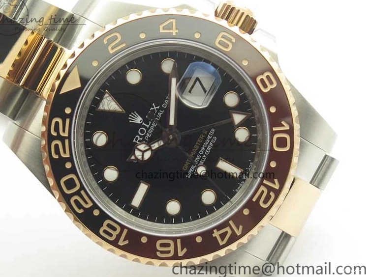 SS SS RG II Edition Black RG Black Bezel Best Dial GMF 126711CHNR 904L on GMT-Master Ceramic 904L Brown A2836 Bracelet 0510